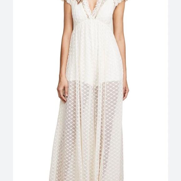 Free People Chleo Lace Crocheted Jumpsuit Sz XS - Picture 14 of 14